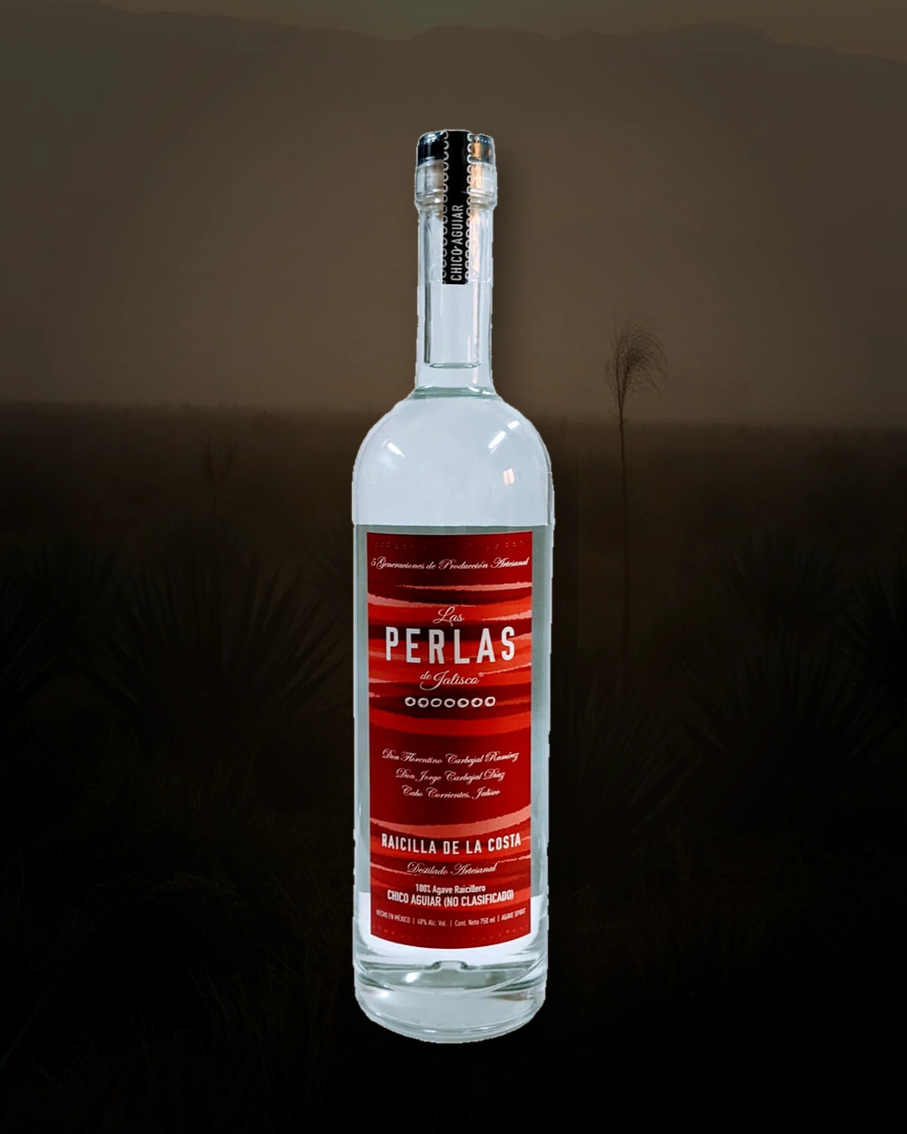Las Perlas Raicilla Chico Aguiar bottle