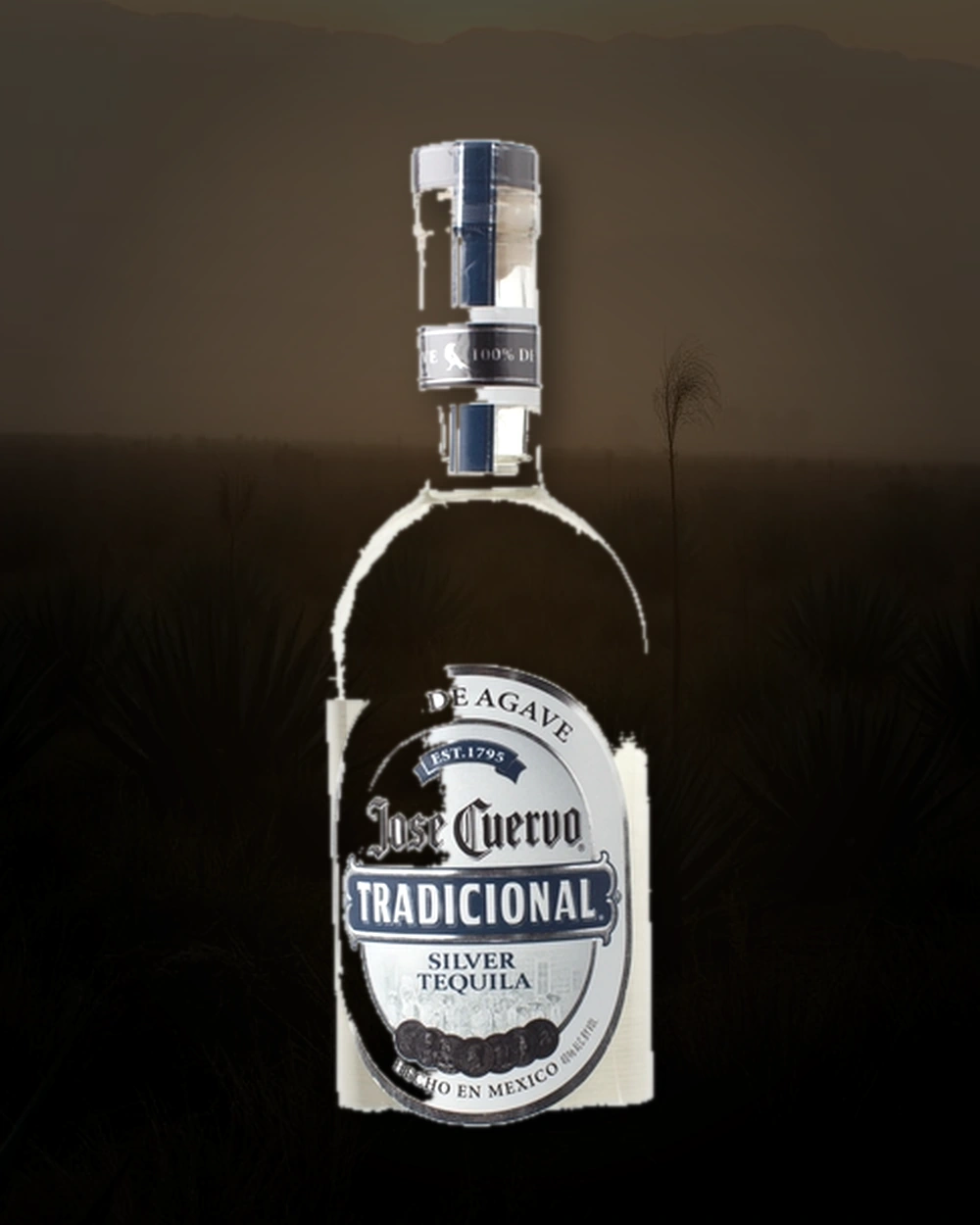 Jose Cuervo Tradicional Silver bottle