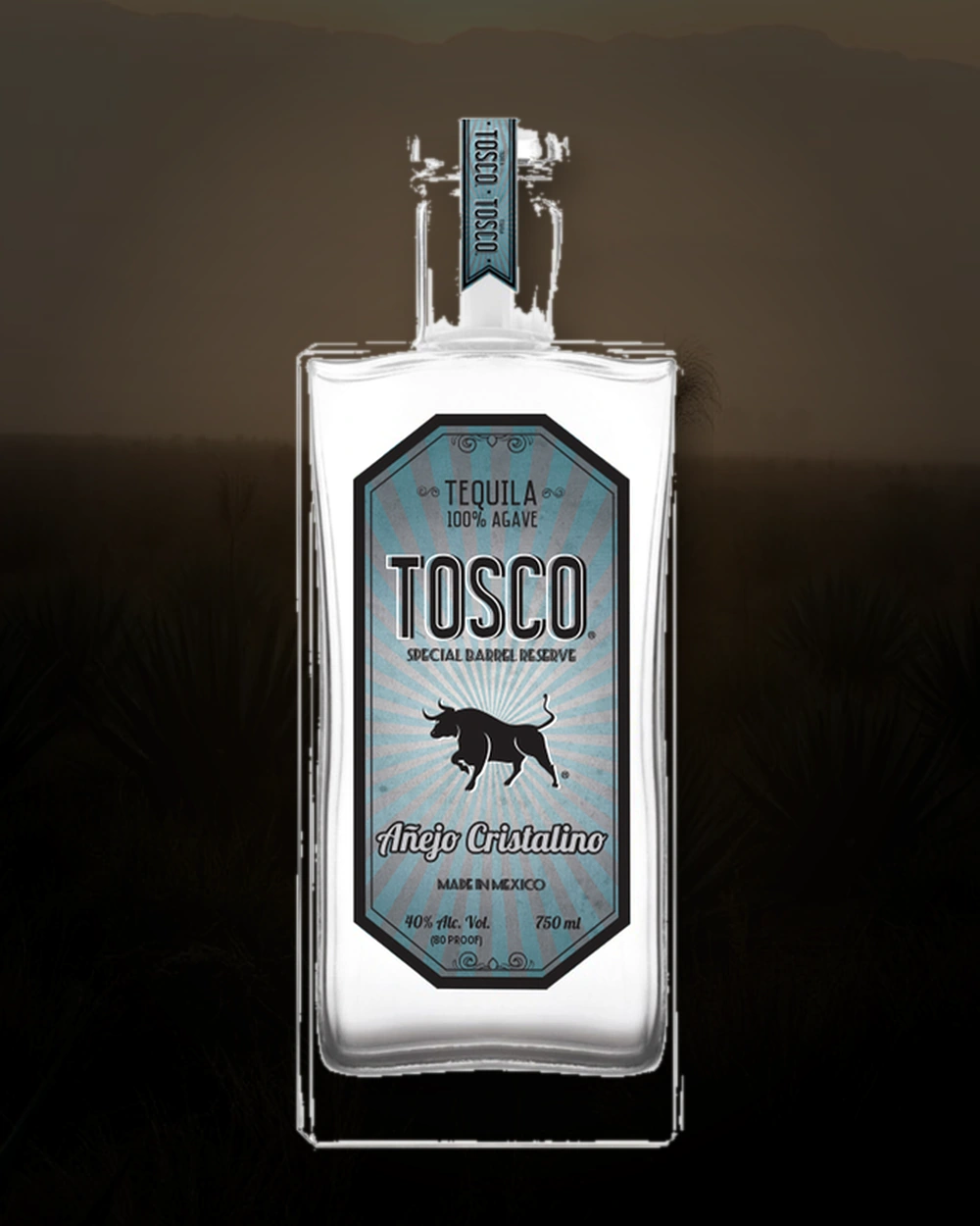 Tosco Tequila Añejo Cristalino bottle