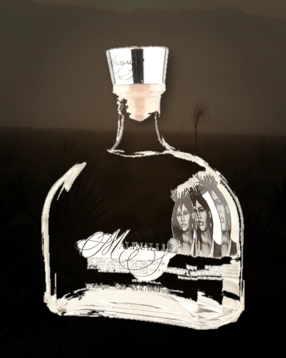 Malinalli Platinum Tequila bottle