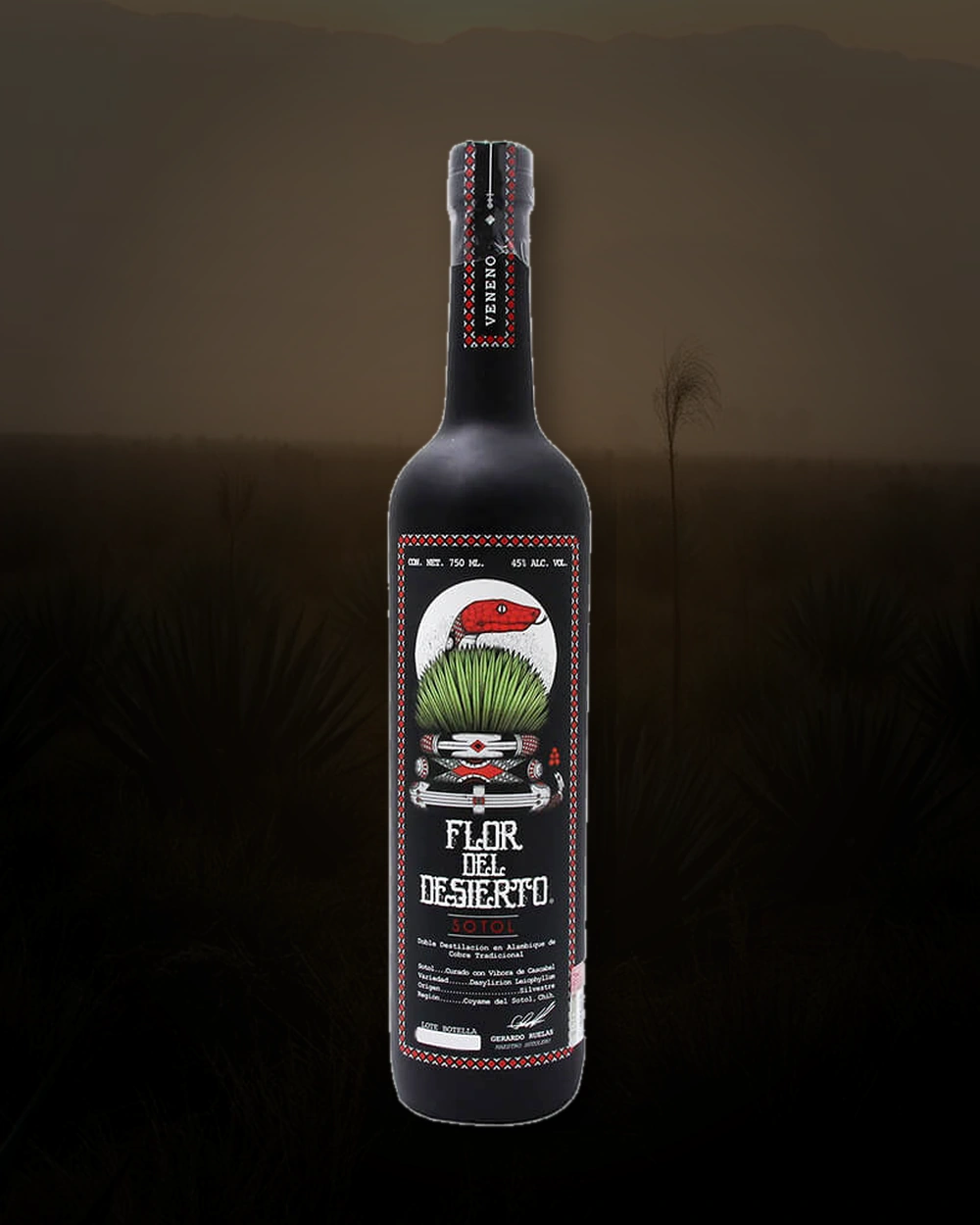 Flor del Desierto Veneno bottle