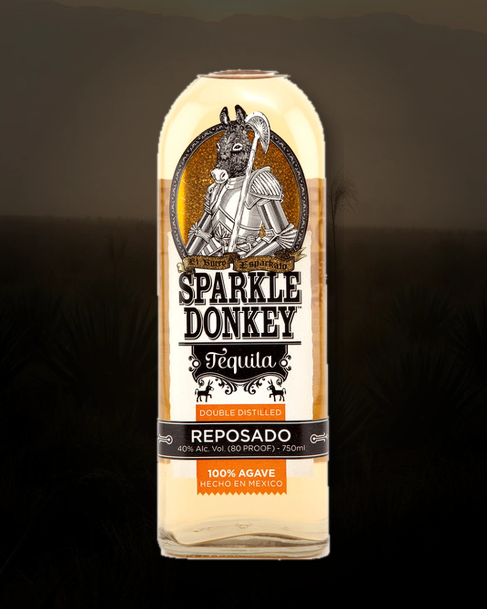 Sparkle Donkey Reposado bottle