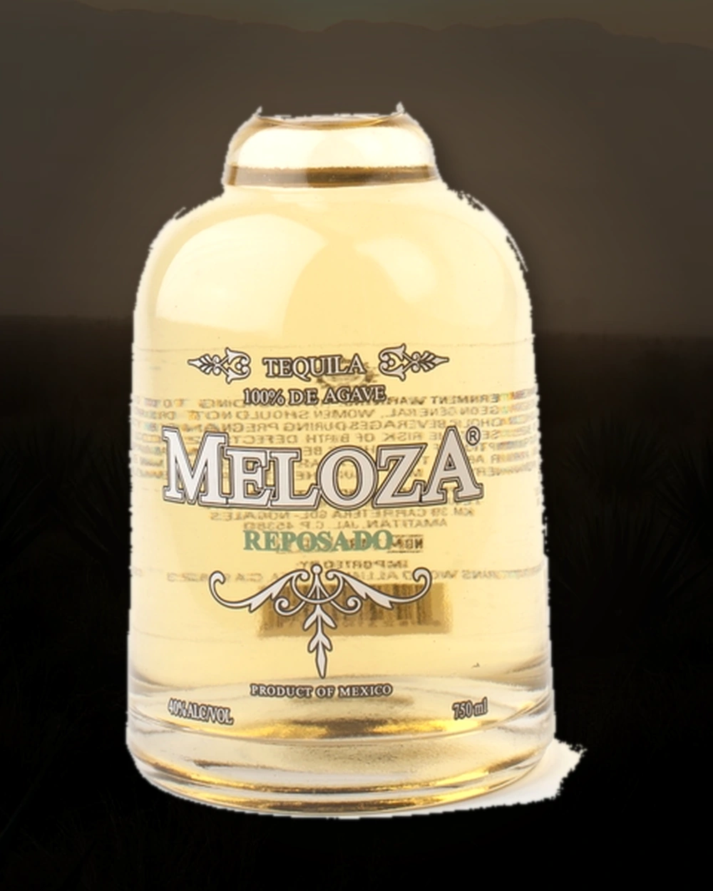Meloza Reposado bottle
