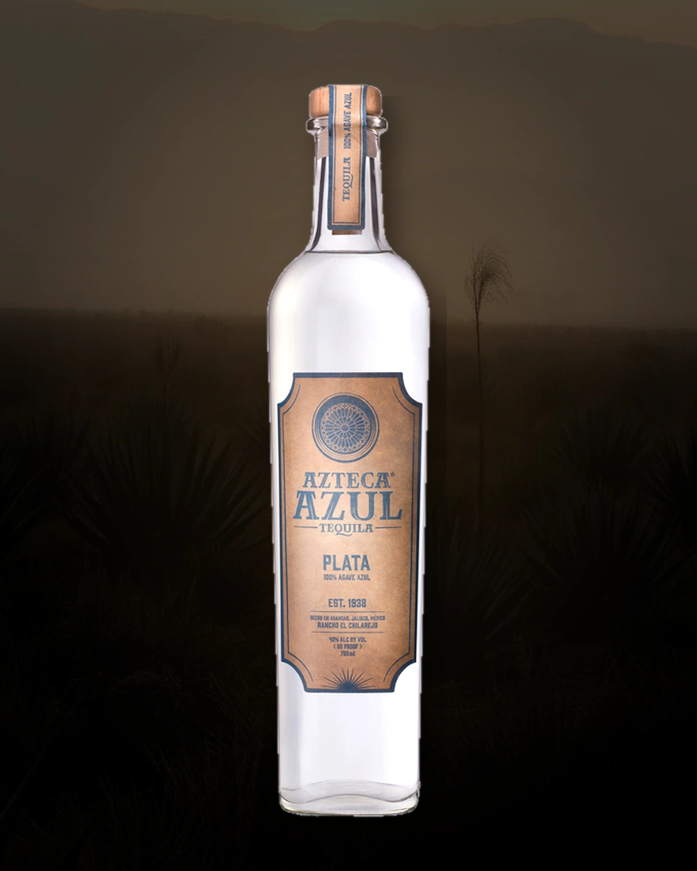 Azteca Azul Silver Blanco bottle