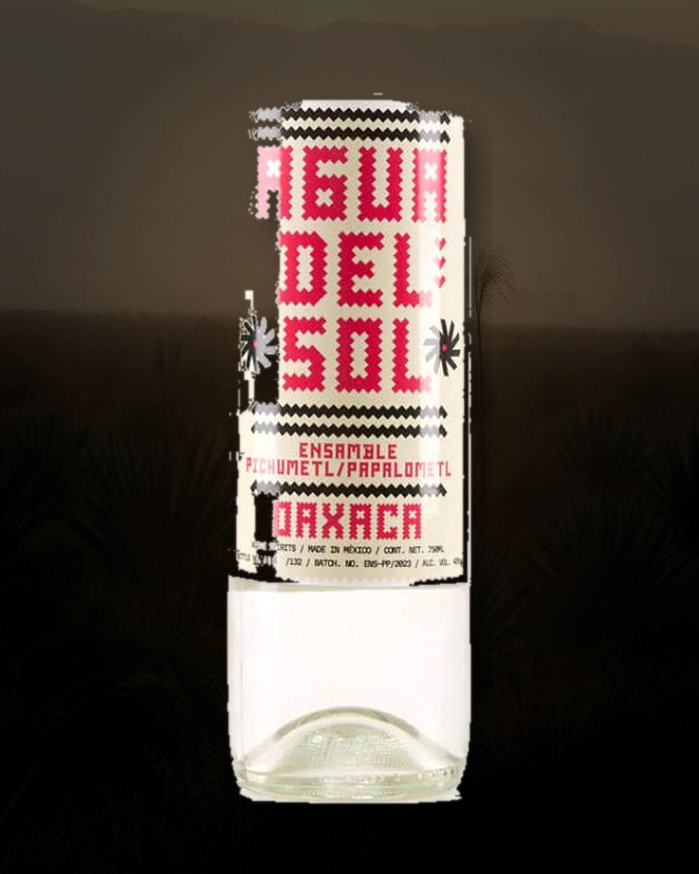 Agua del Sol Pichumetl / Papalometl – Jesús Correa bottle