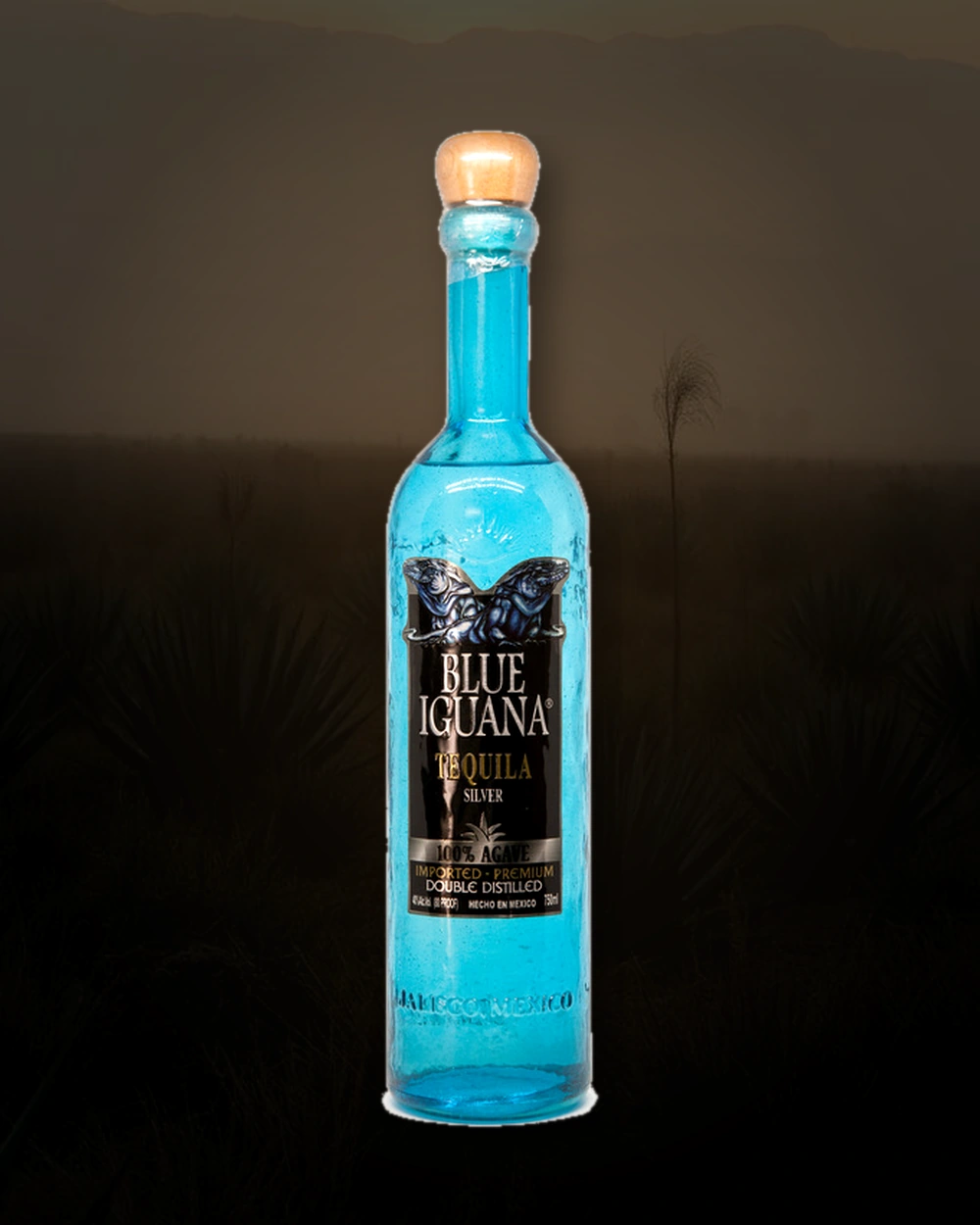 Blue Iguana Tequila Silver bottle