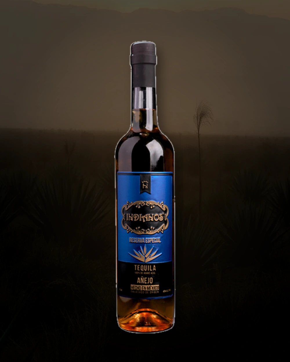 Tequila Indianos Añejo bottle