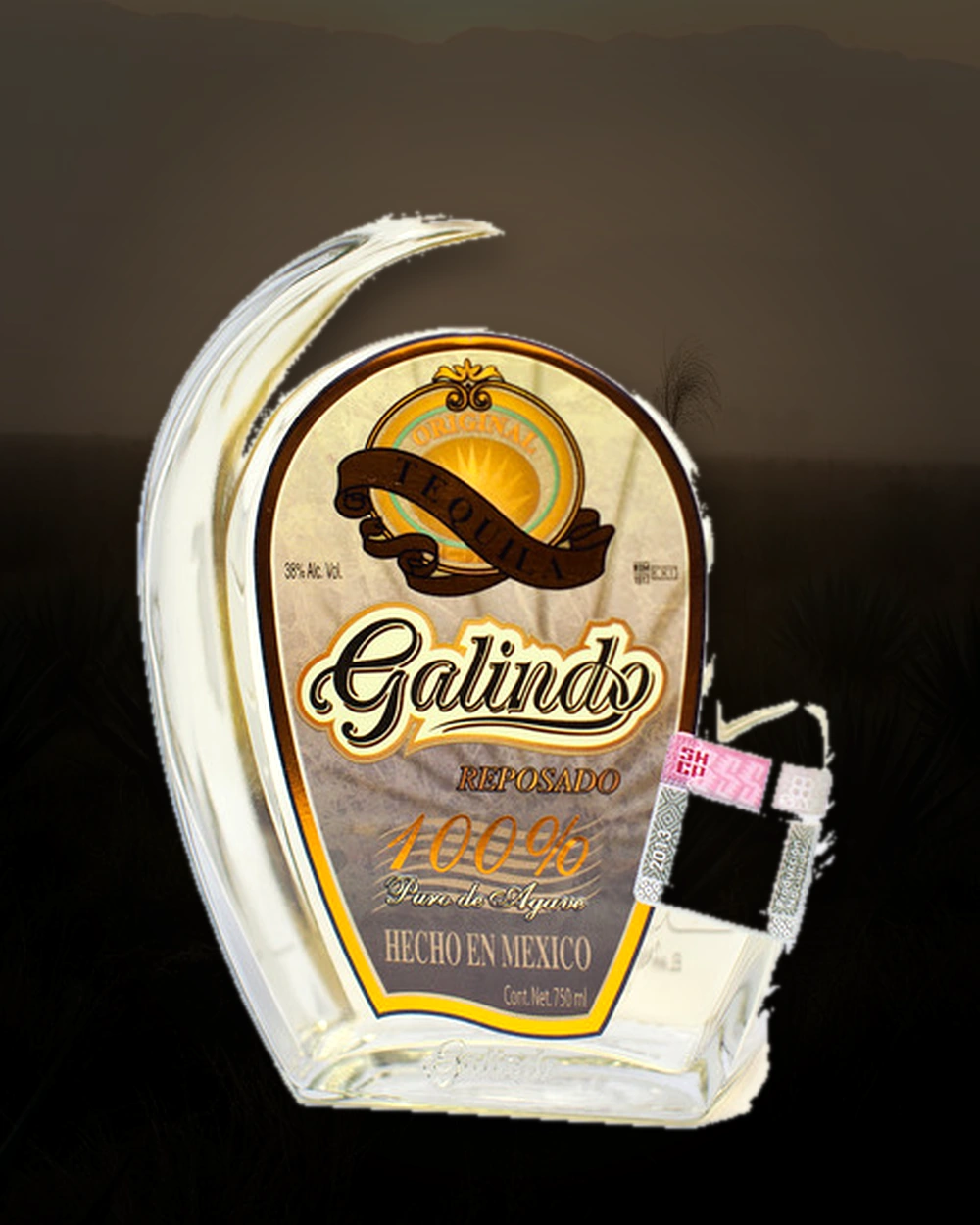 Galindo Tequila Reposado bottle