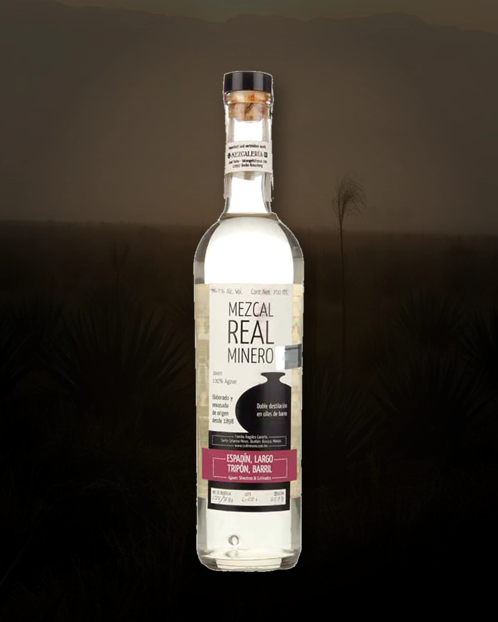 Real Minero Espadin, Largo, Tripon, Barril bottle