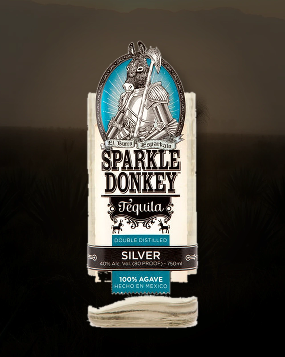 Sparkle Donkey Silver bottle