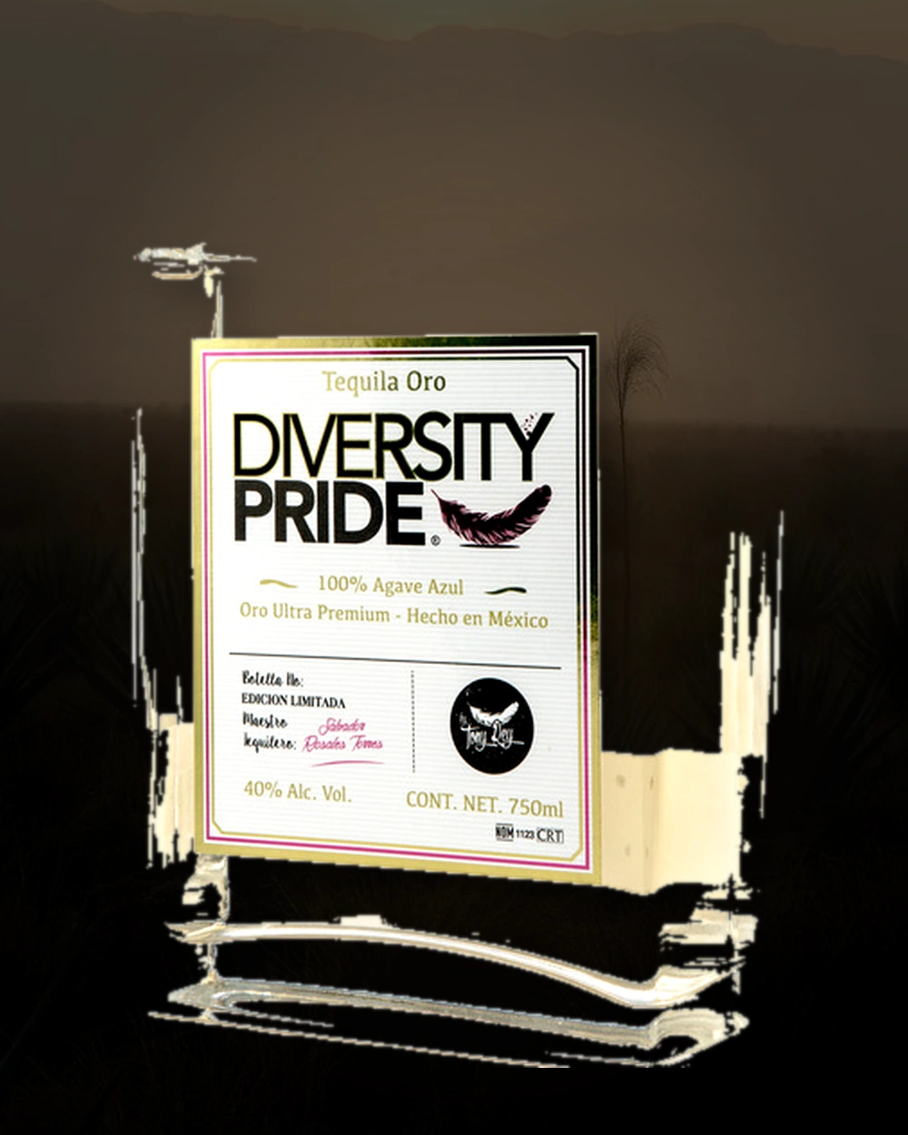 Diversity Pride Tequila Oro bottle