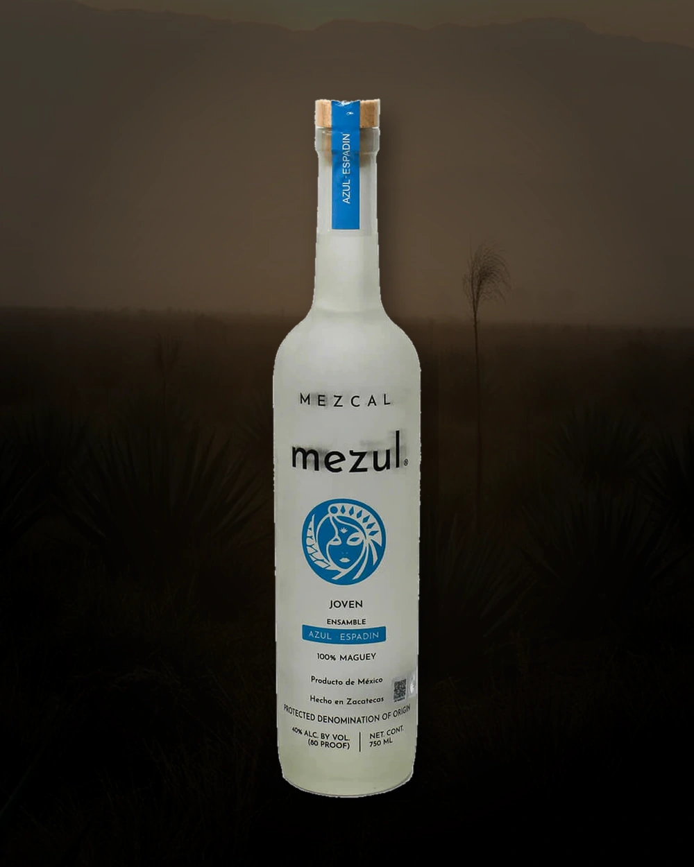 Mezul Mezcal Azul, Espadin bottle