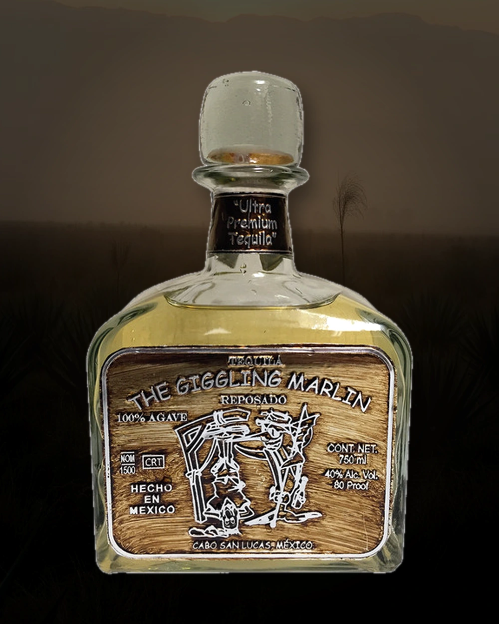 The Giggling Marlin Reposado bottle
