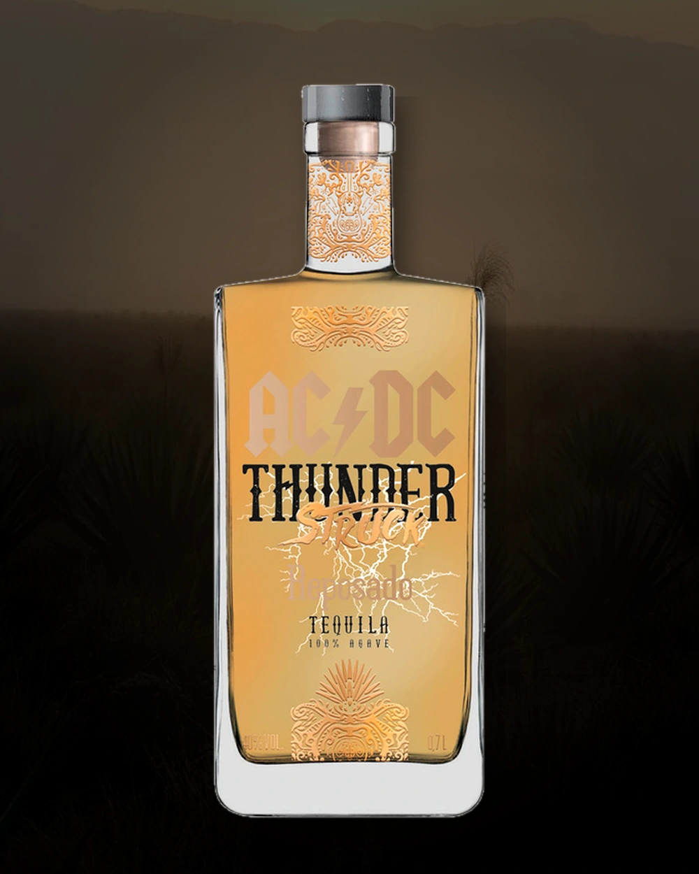 Thunderstruck Reposado Tequila bottle