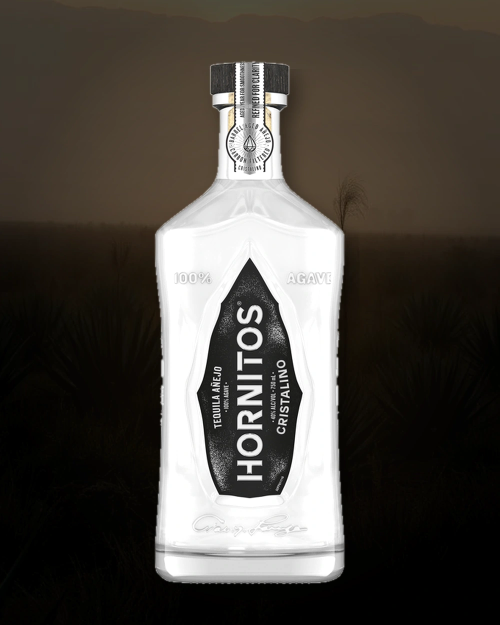 Hornitos Cristalino Tequila Añejo bottle