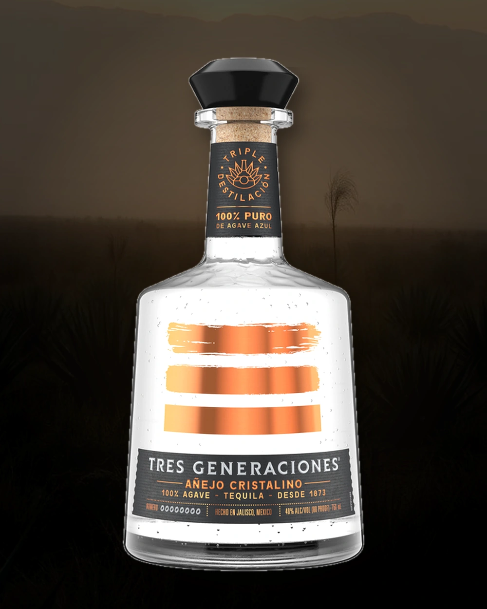 Tres Generaciones Añejo Cristalino bottle