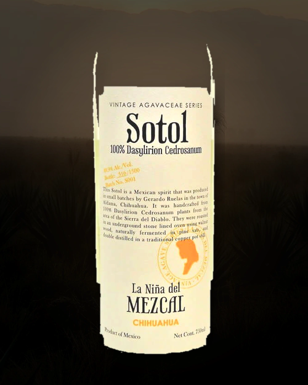 La Niña del Mezcal Sotol bottle