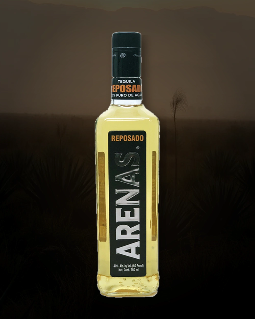Arenas Reposado Tequila bottle