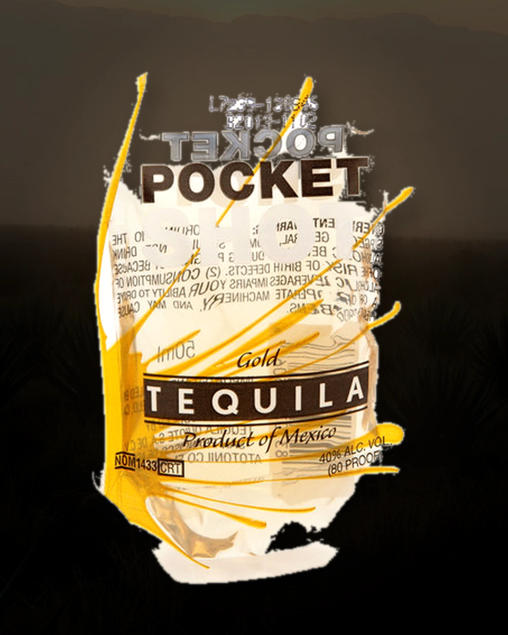 Pocket Shot Tequila Gold bottle
