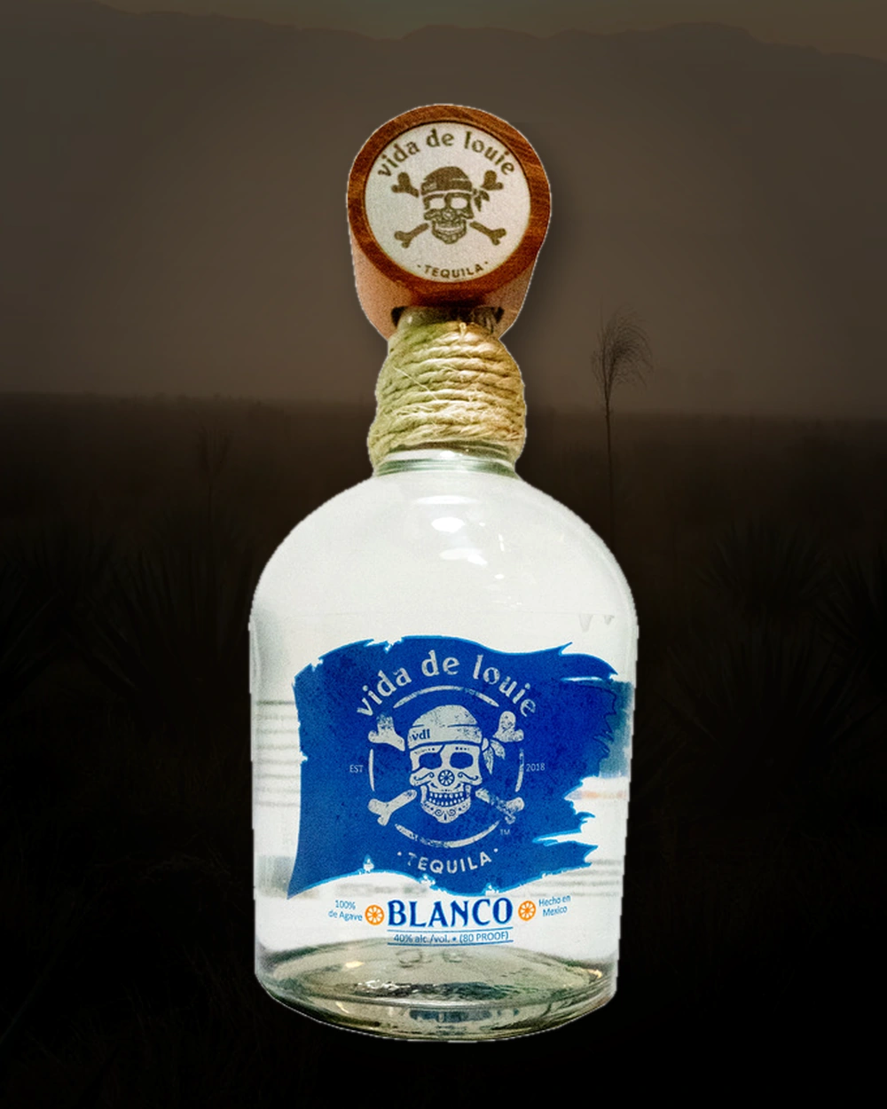 Vida de Louie Tequila Blanco bottle
