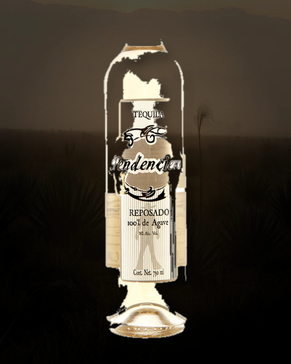 Tequila Pendenciero Reposado bottle