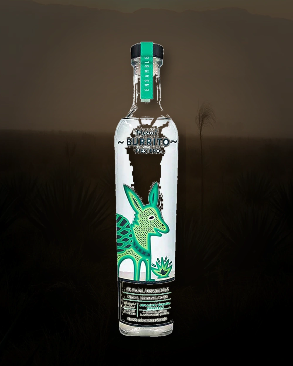Burrito Fiestero Ensamble – Salmiana & Cenizo bottle