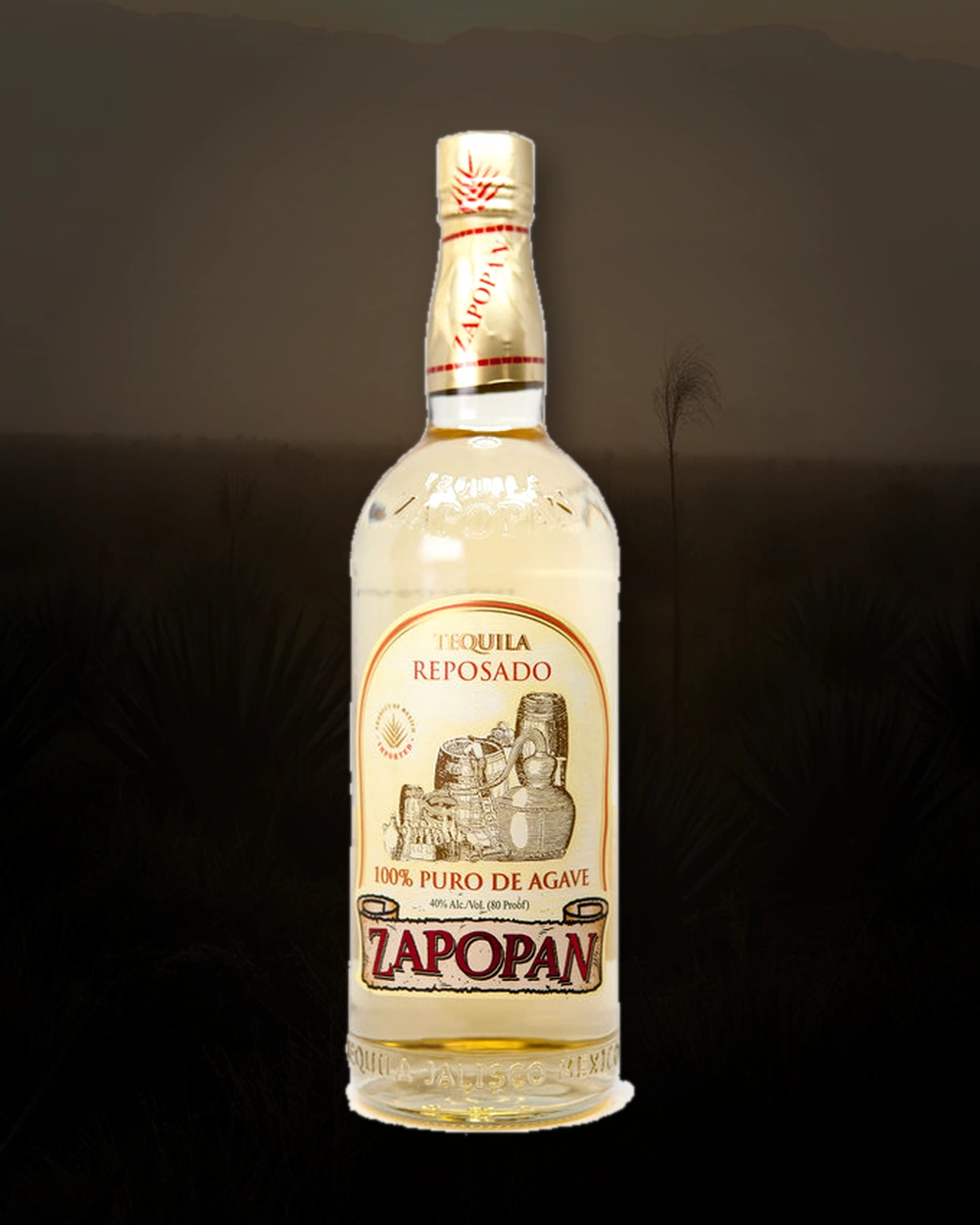 Zapopan Reposado Tequila bottle