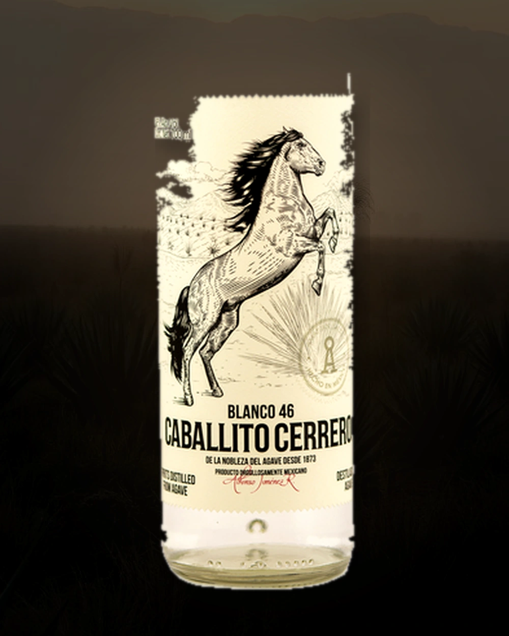 Caballito Cerrero Chato Blanco 46 bottle
