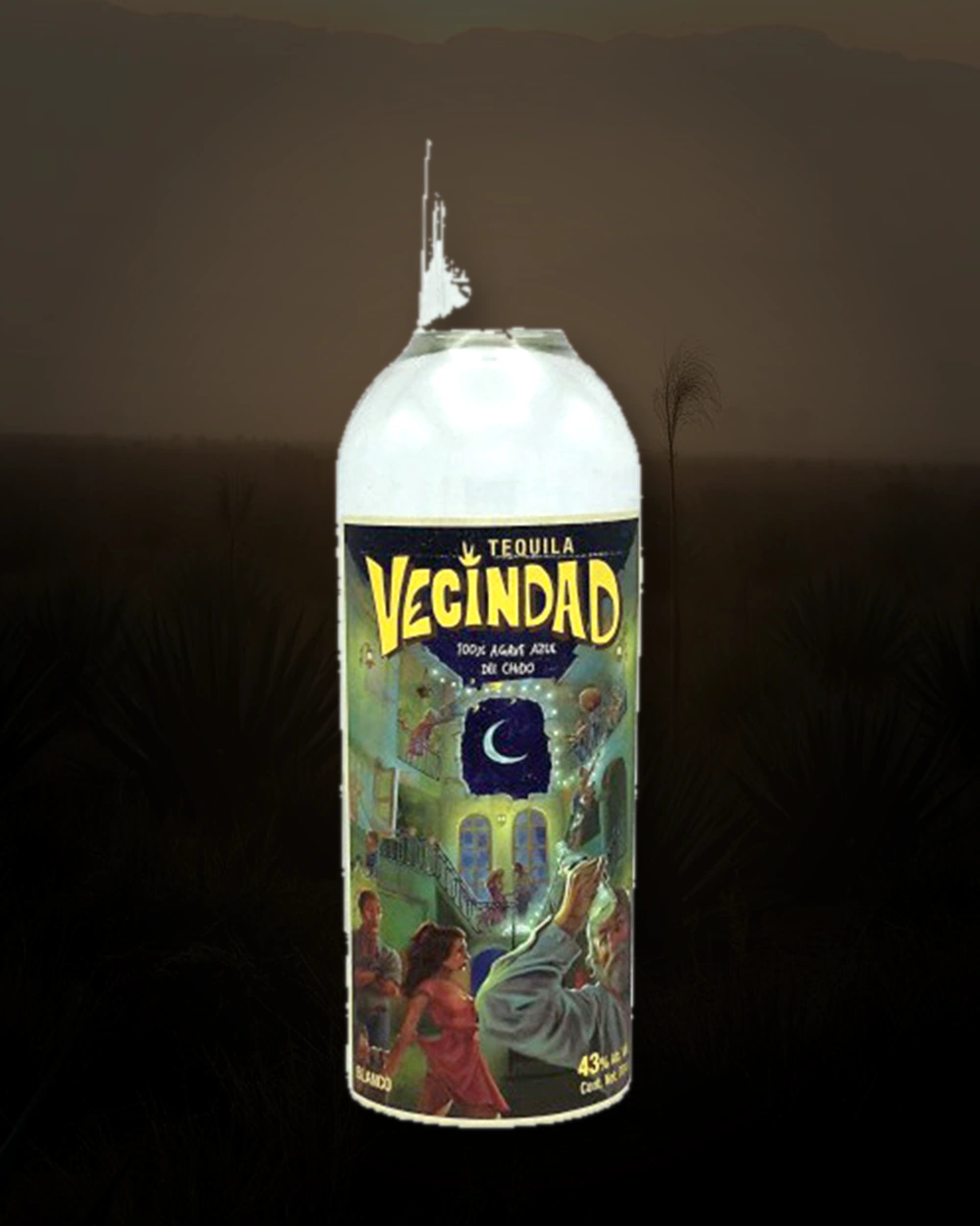 Tequila Vecindad Blanco bottle