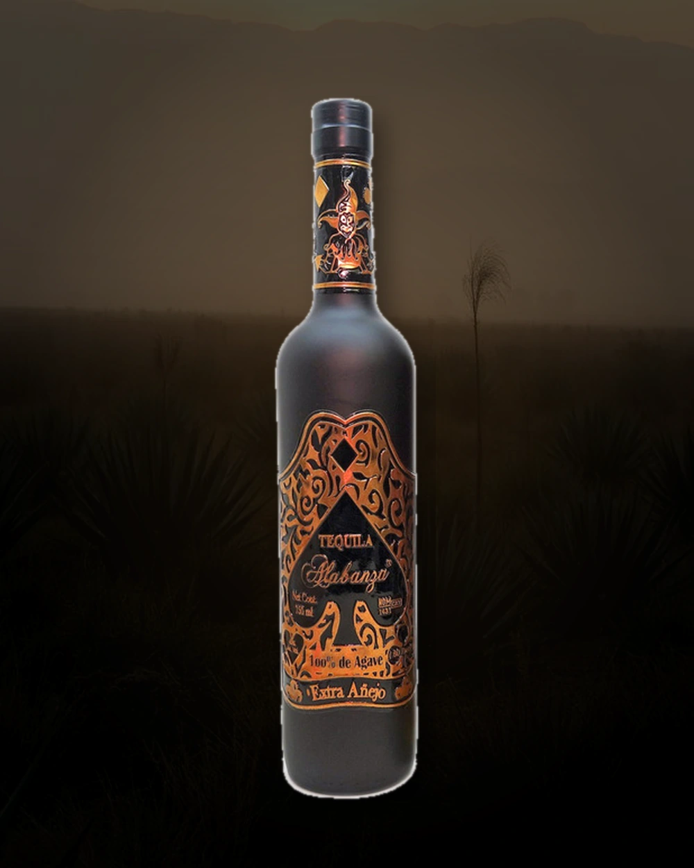 Tequila Alabanza Extra Añejo (Black Bottle) bottle