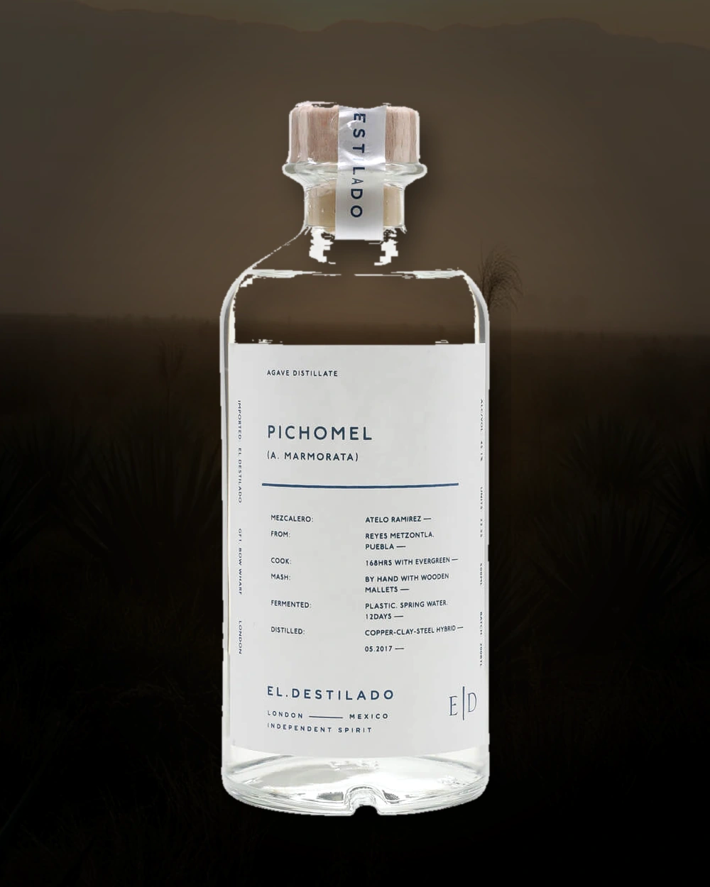 El Destilado Pichomel bottle