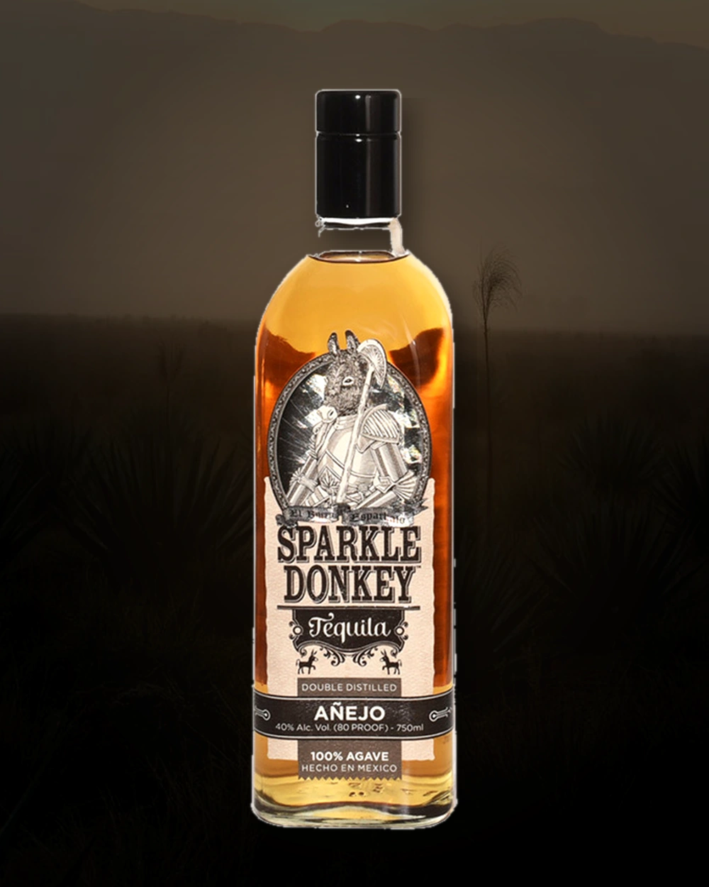 Sparkle Donkey Añejo bottle