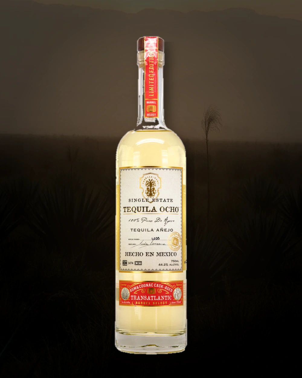 Ocho Tequila Añejo Transatlantic Barrel Select bottle