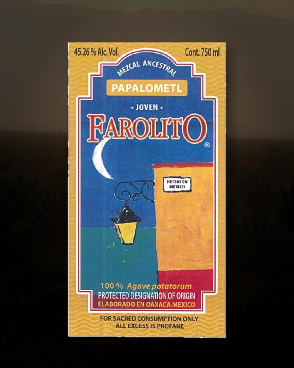Farolito Papalometl bottle