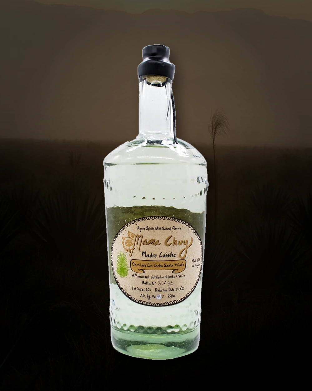 Mama Chuy Madre Cuishe Destilado con Yerba Santa + Cafe – Ageo Cortes bottle
