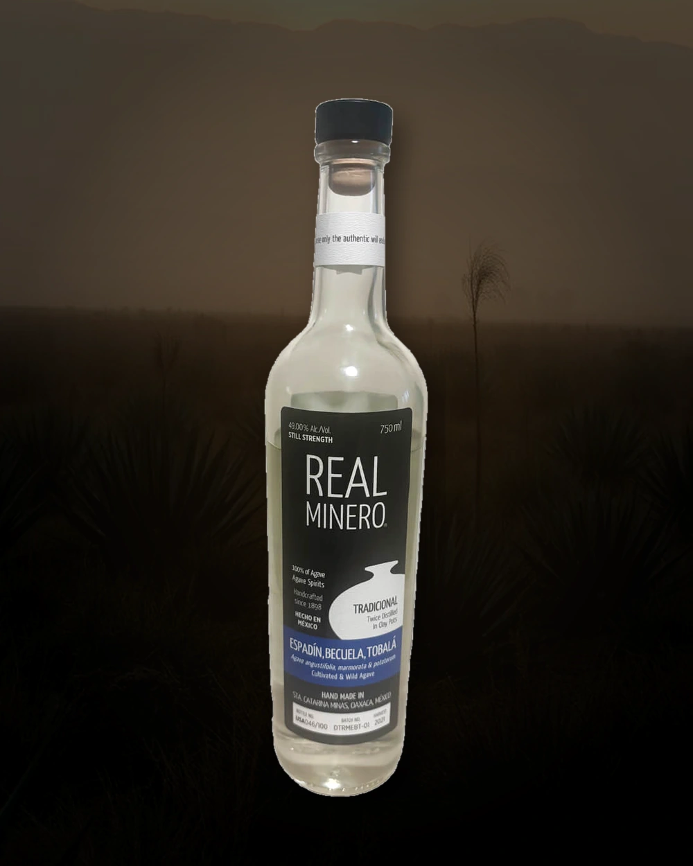 Real Minero Espadin, Becuela, Tobalá bottle