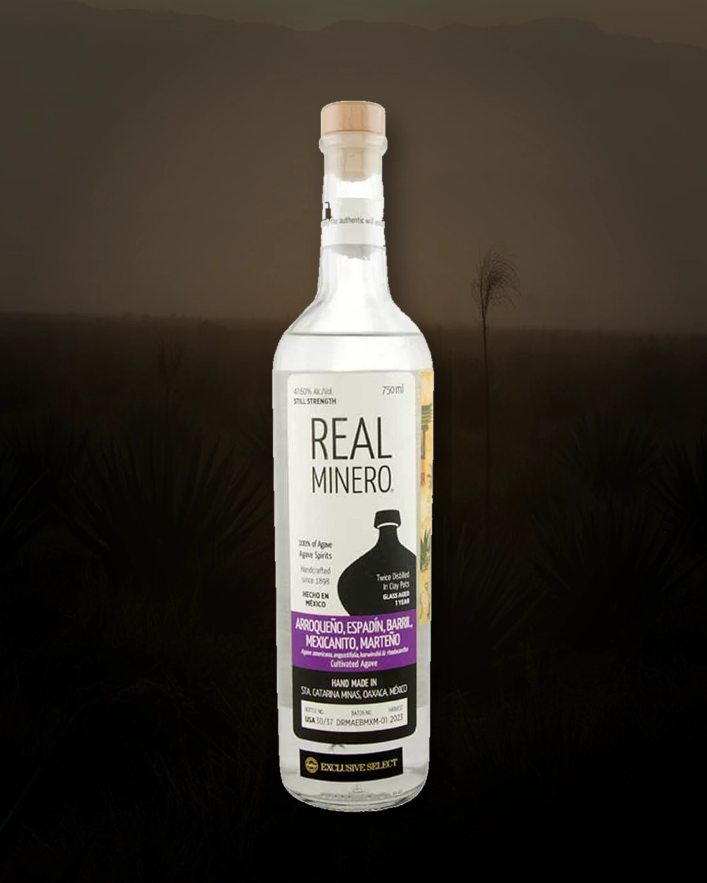 Real Minero Arroqueño, Espadín, Mexicanito, Marteño bottle