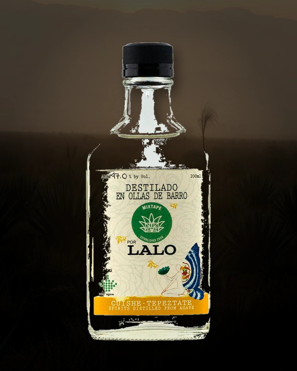 Agave Mixtape Lalo Cuishe-Tepeztate bottle