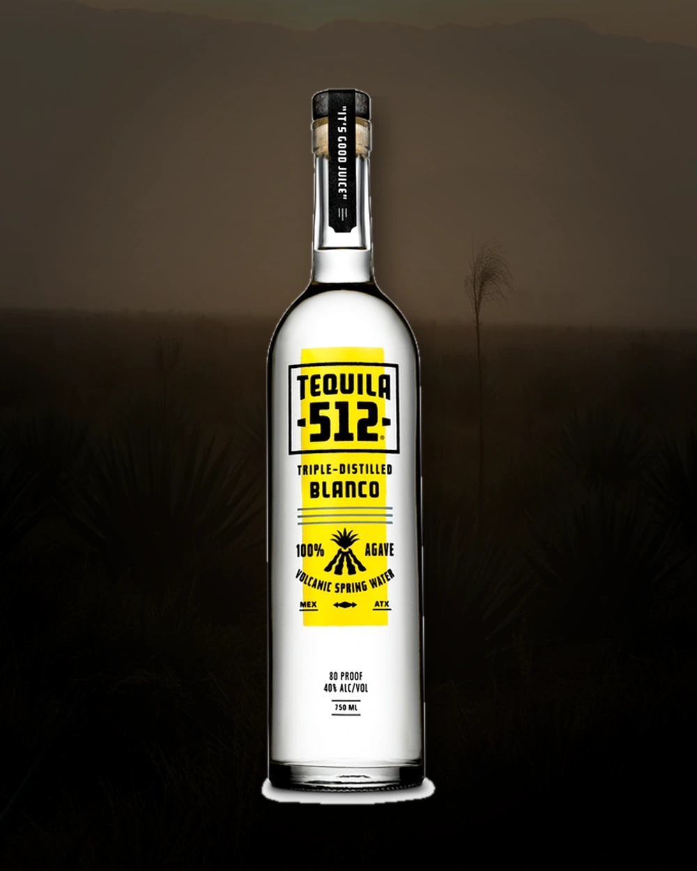 Tequila 512 Blanco bottle