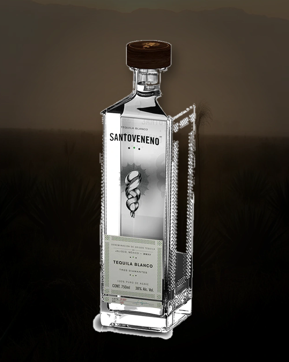 SantoVeneno Tequila Blanco bottle