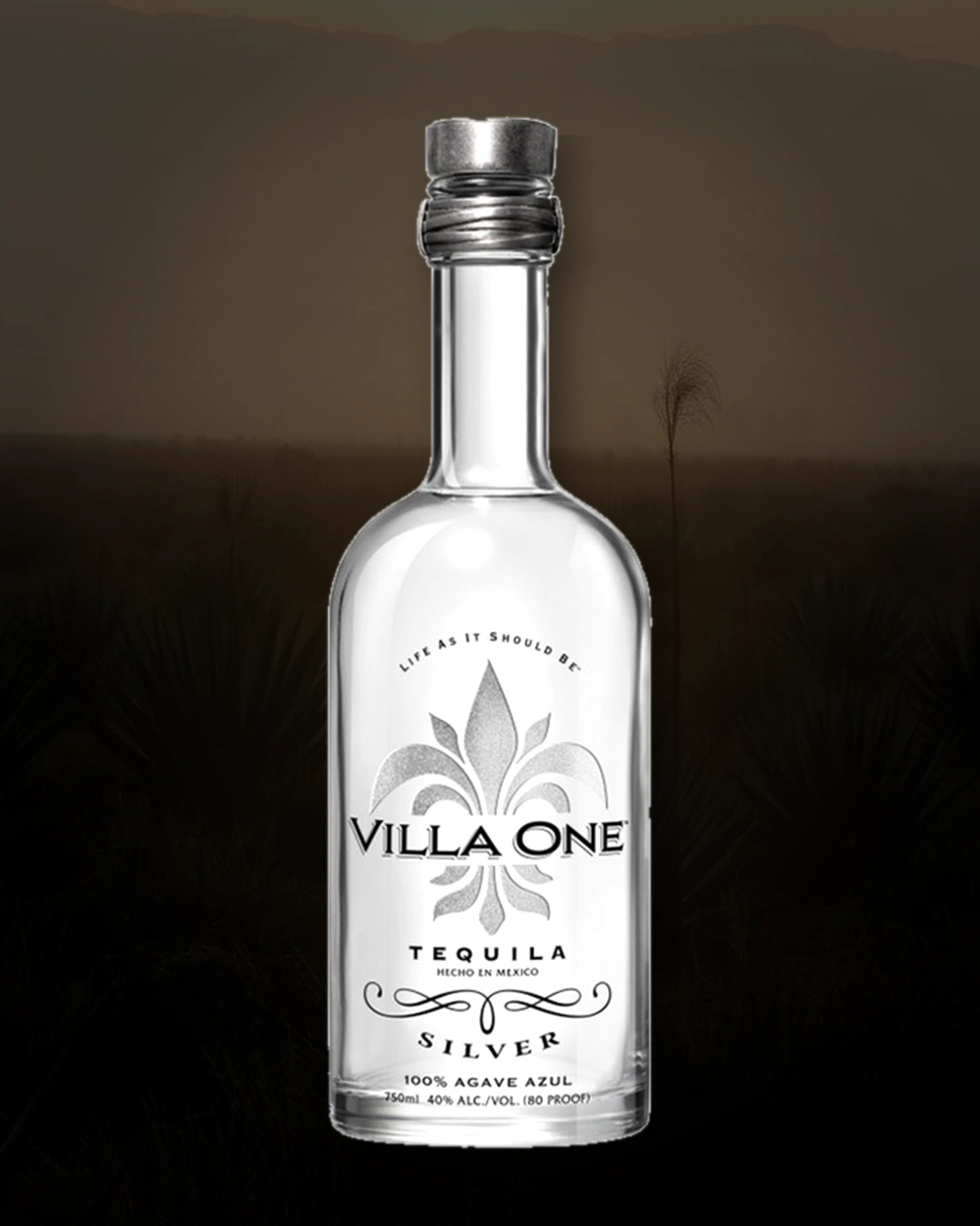 Villa One Tequila Silver bottle