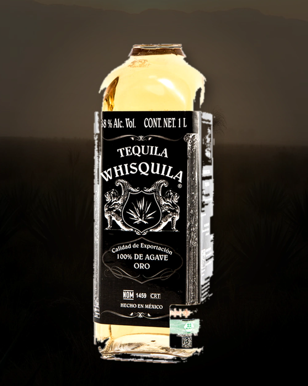 Whisquilla Tequila 100% Agave Gold bottle