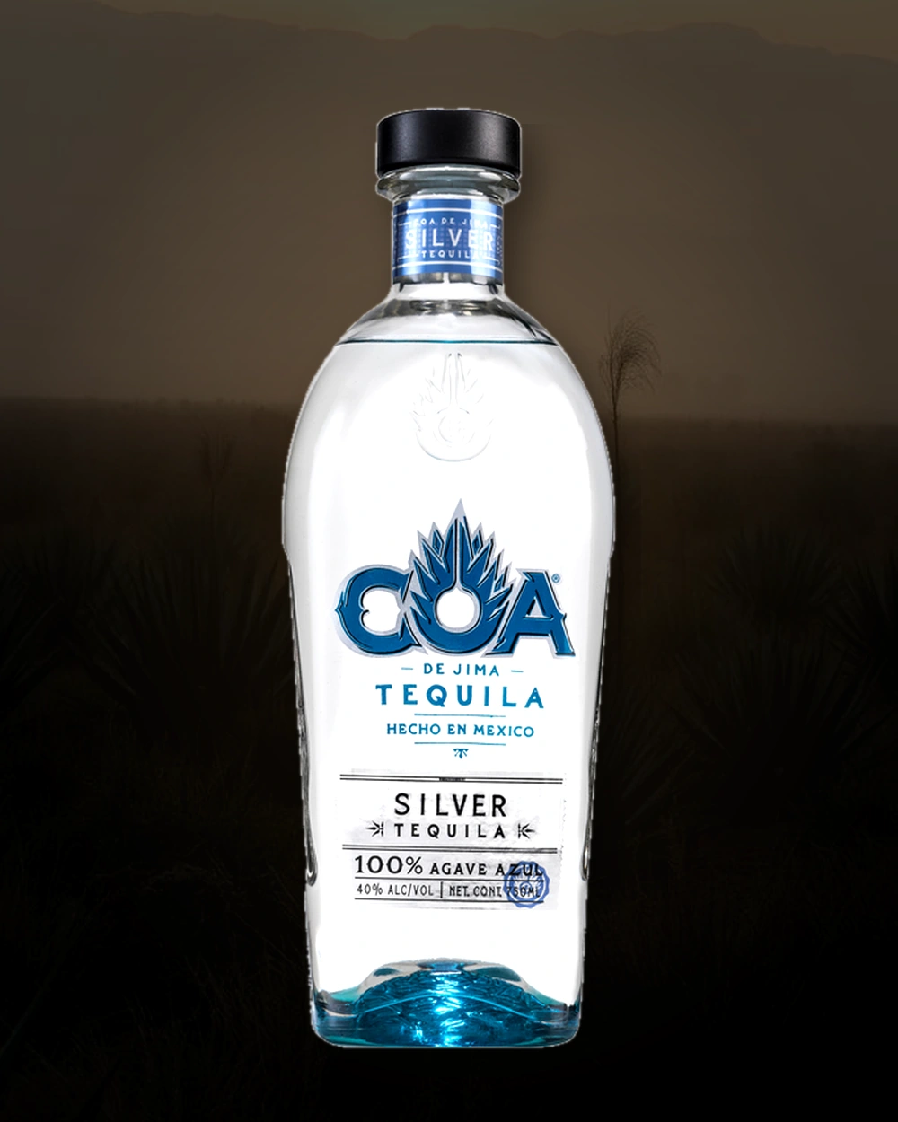 COA de Jima Tequila Silver bottle