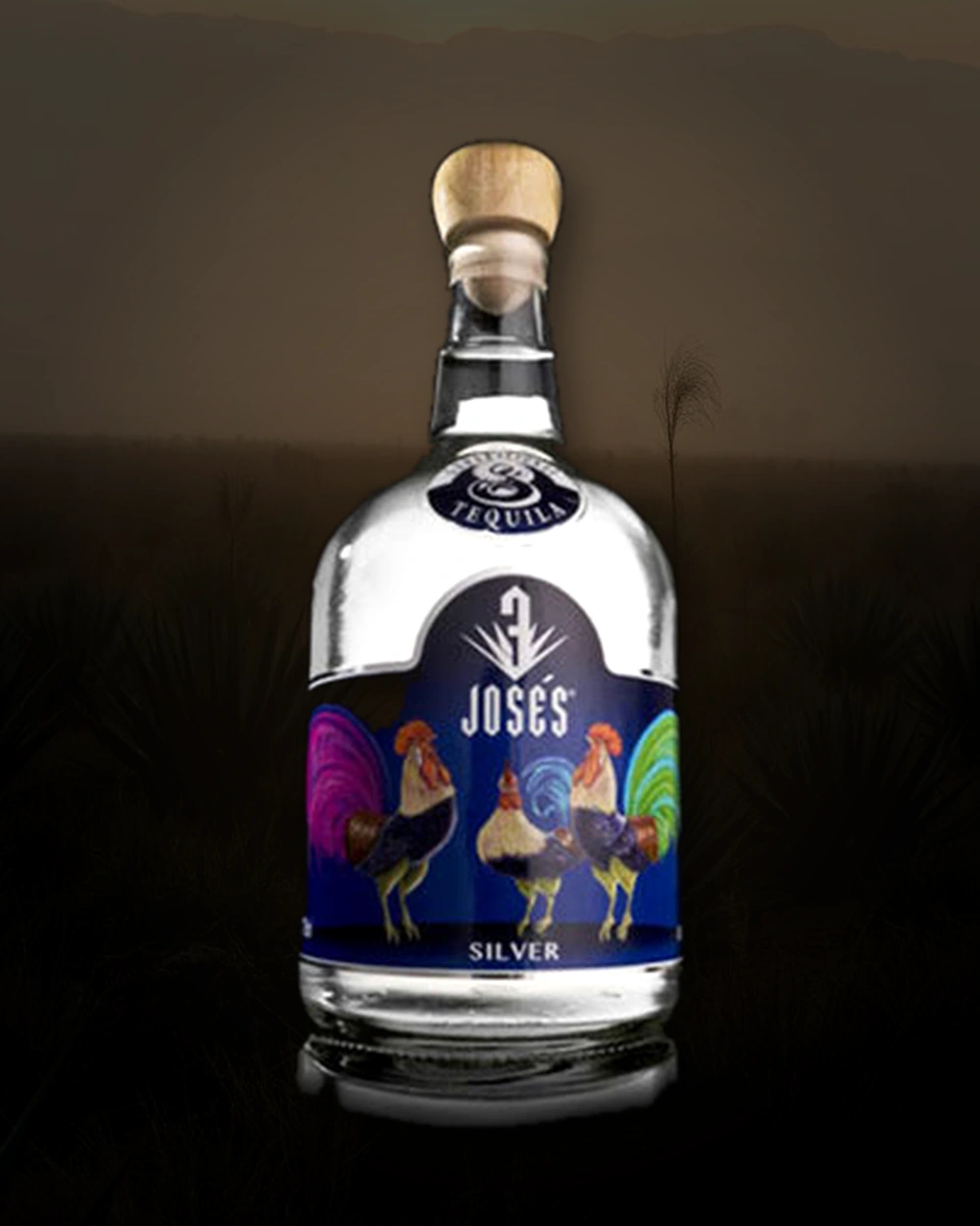 Tequila 3 Josés Silver bottle