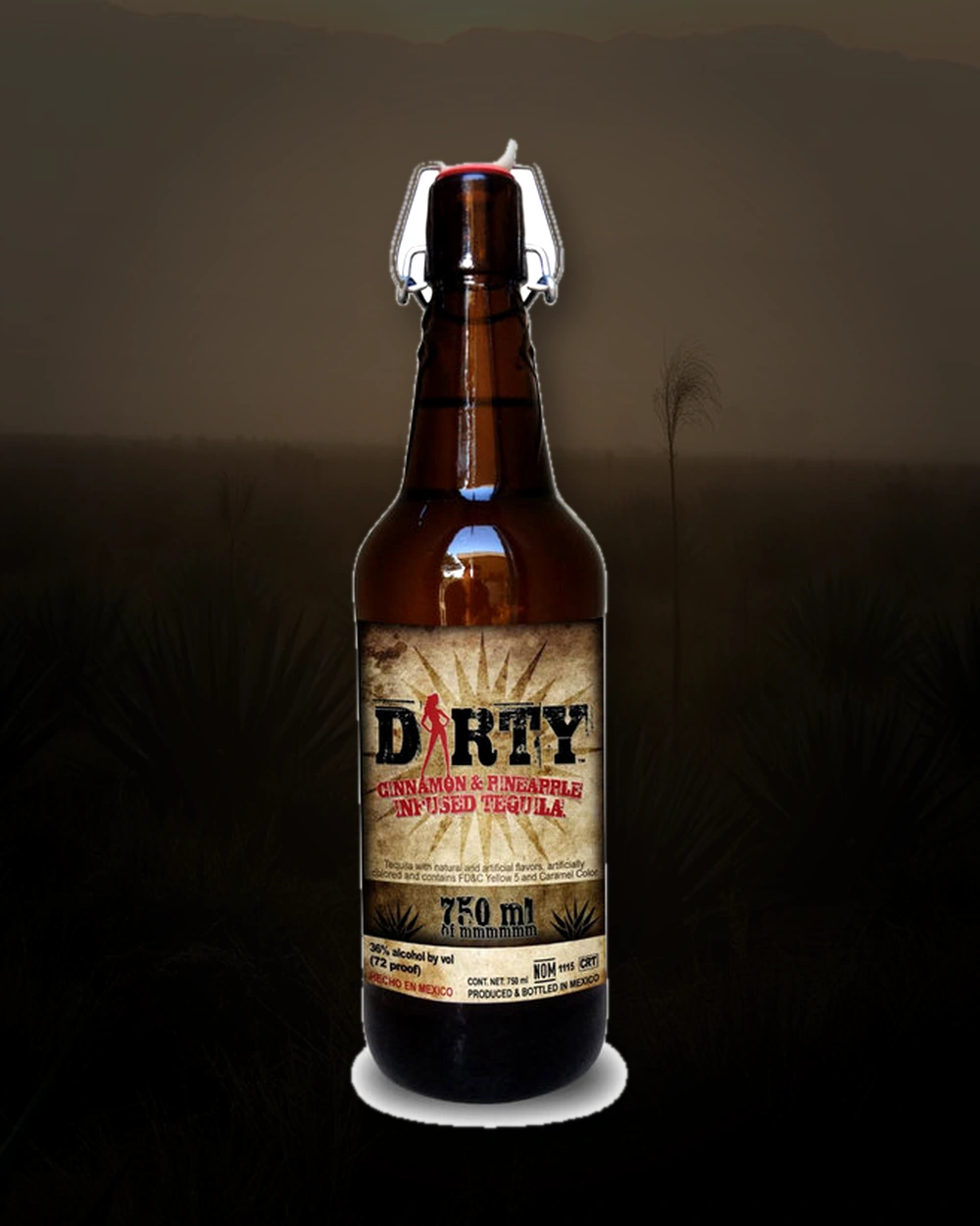 Dirty Tequila (Infused Tequila) bottle