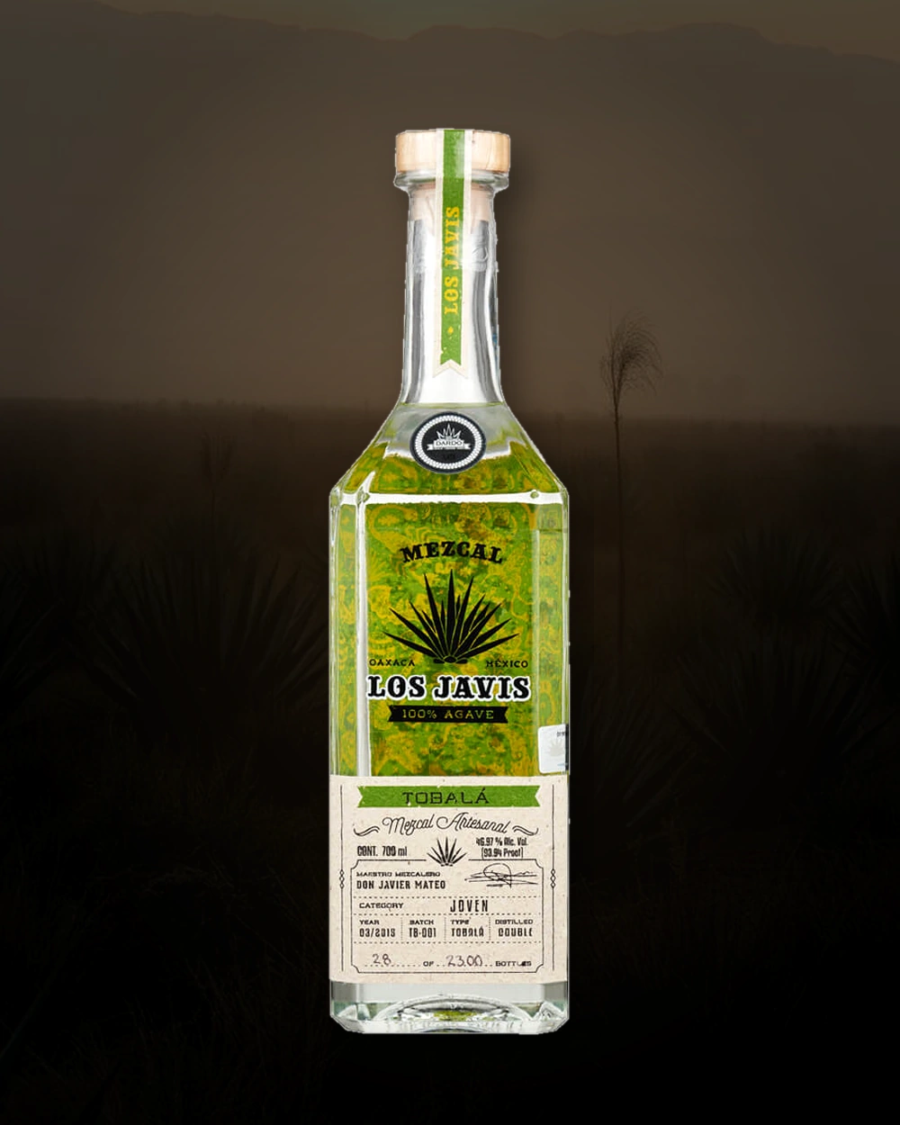 Los Javis Tobala bottle