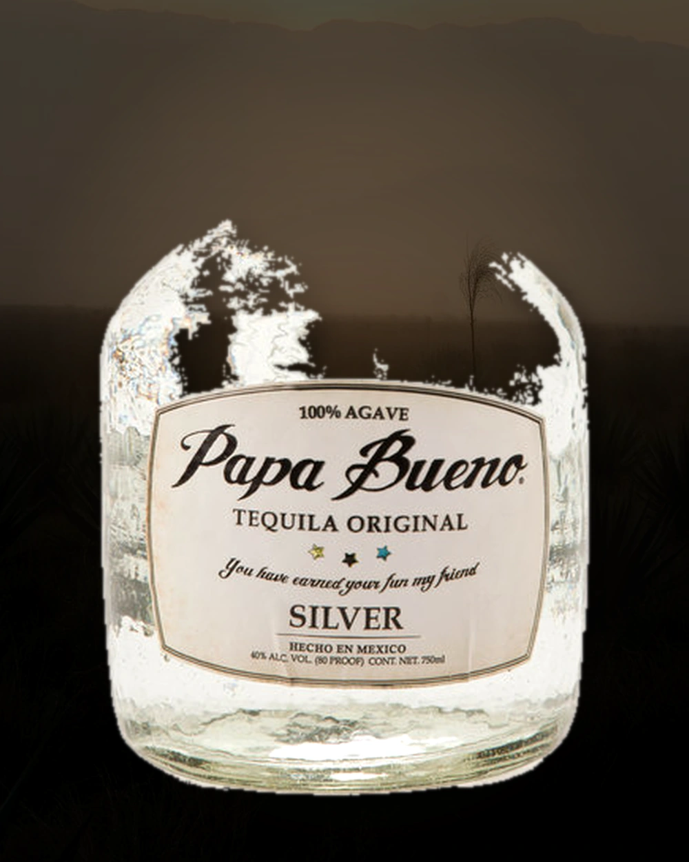Papa Bueno Silver bottle