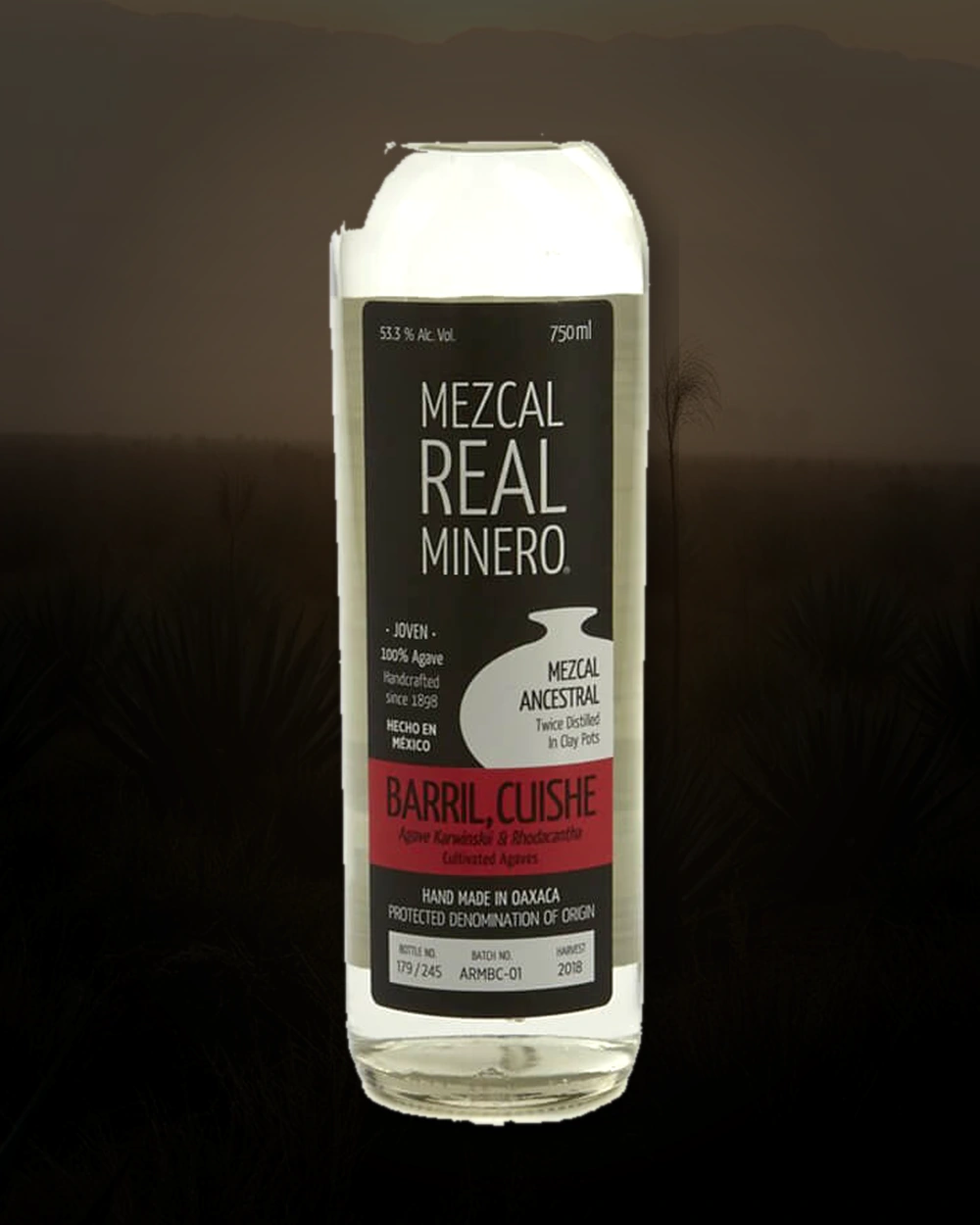 Real Minero Barril, Cuishe bottle