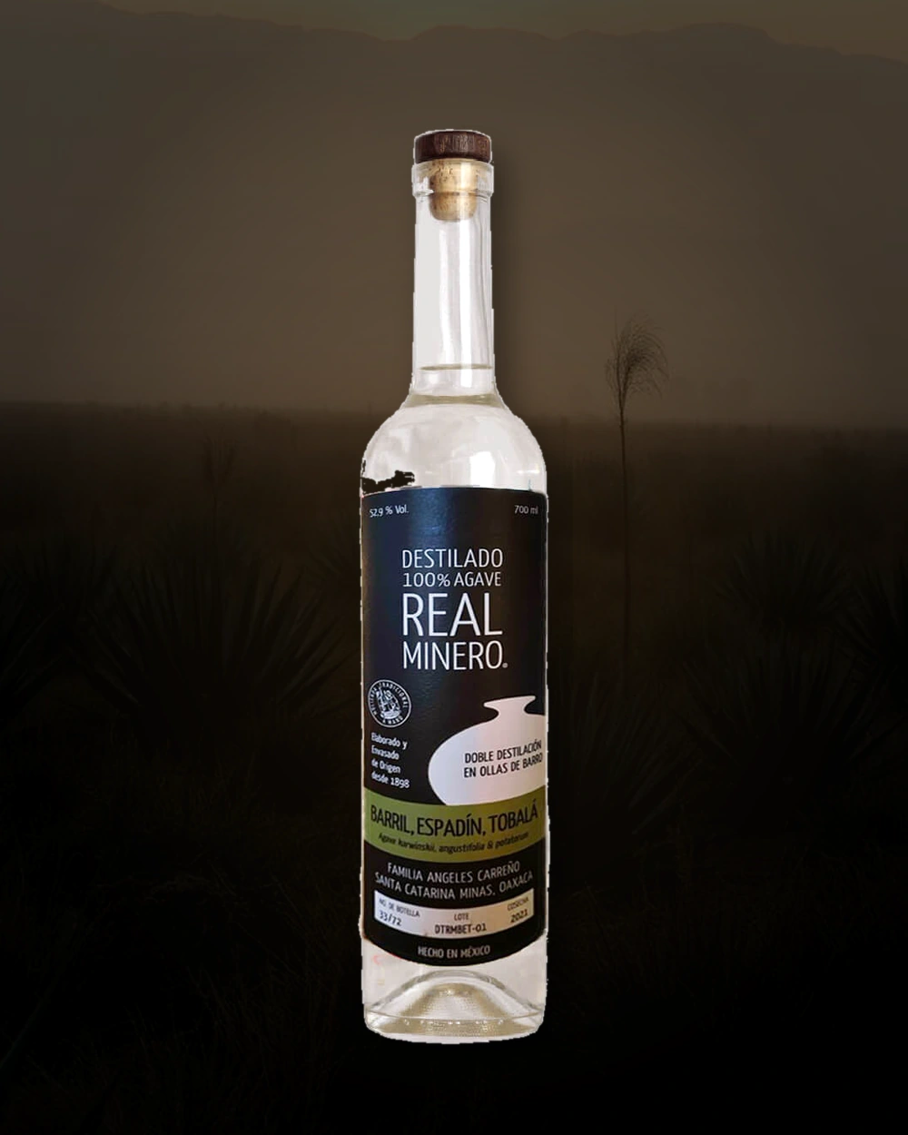Real Minero Barril, Espadin, Tobala bottle