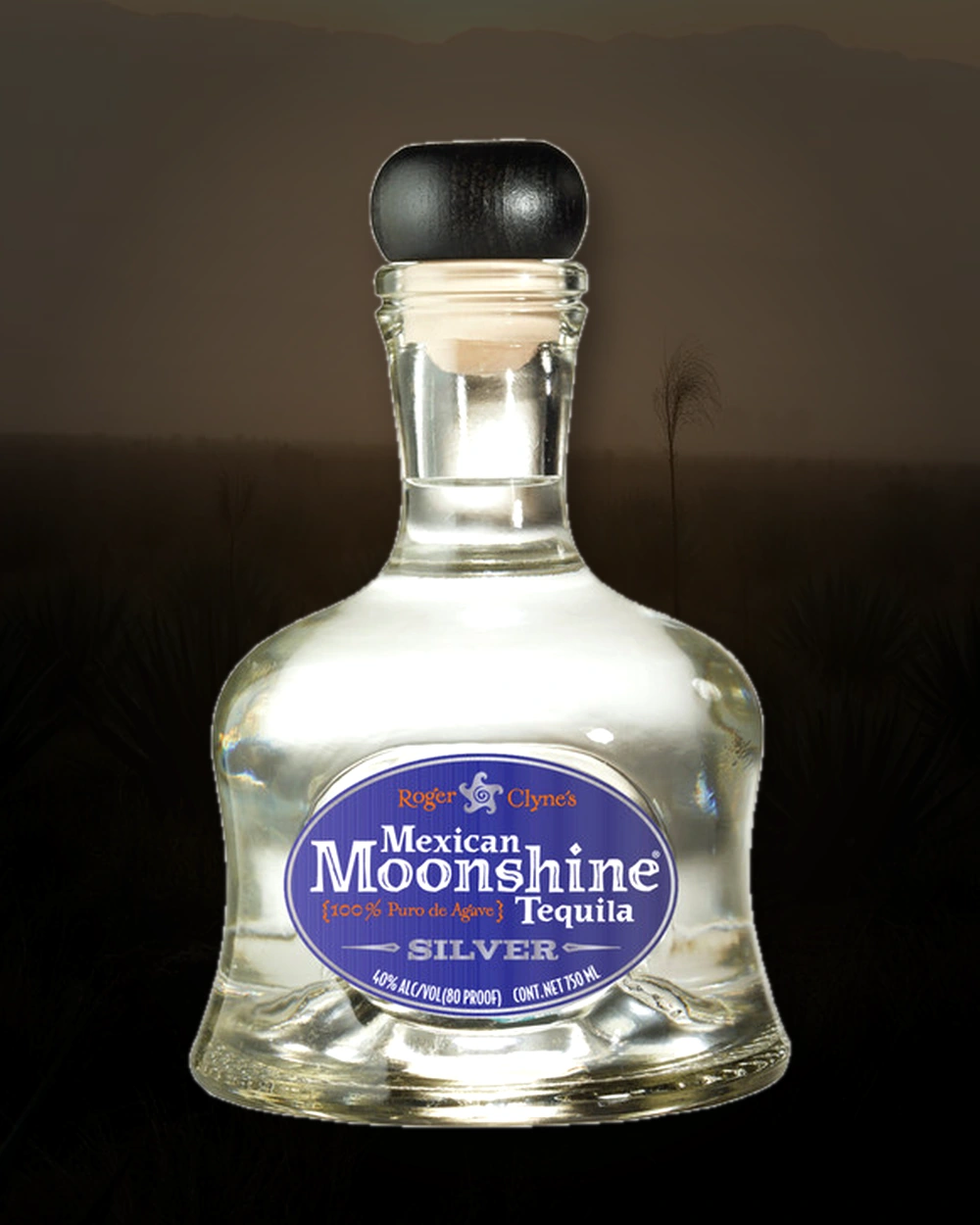 Mexican Moonshine Tequila Silver bottle